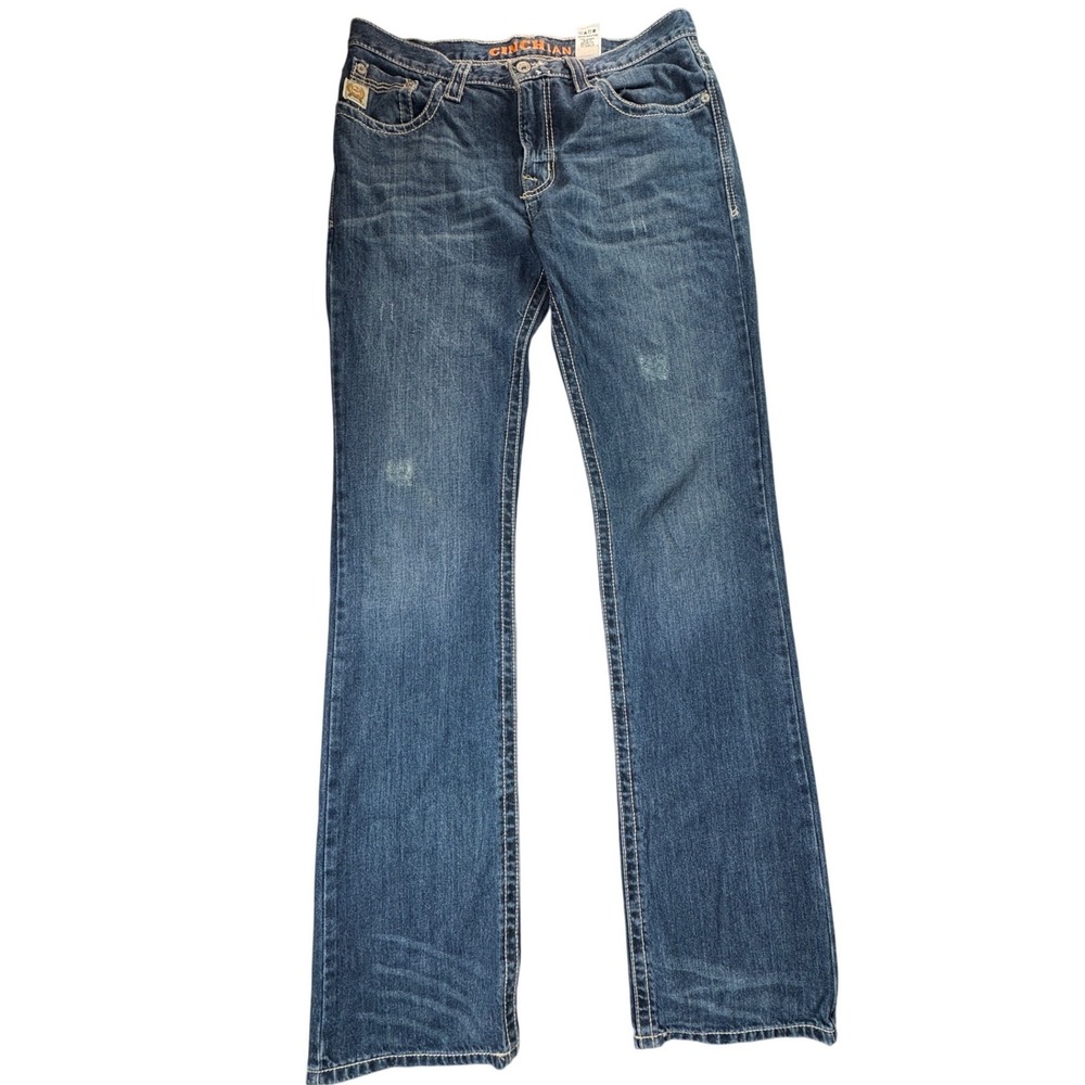 Cinch Ian Slim Fit Bootcut Jeans Mens 34x38 Medium Wash Denim  Y2K western thras